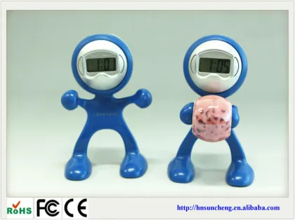 cheap mini desk clocks with card holder