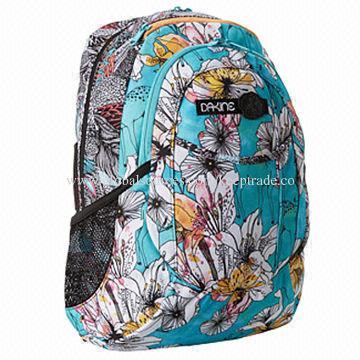 Girls' Backpack with Mesh Side Pockets, Made of 600D Polyester