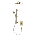 Wall-mounted Showerpipe with overhead shower and Handshower