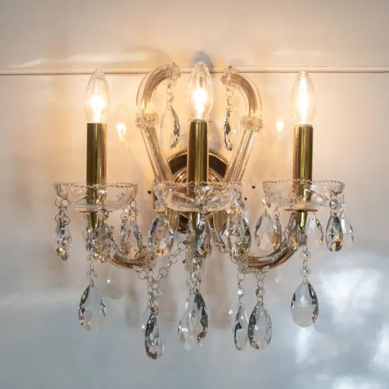 Modern New Swan Design Maria Theresa Crystal 2 Light Sconce