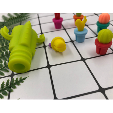 Bouchon de bouteille de bouteille en silicone en forme de cactus personnalisée incassable