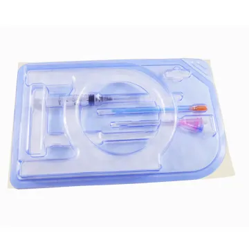 plastic blister packaging tray for syringe set