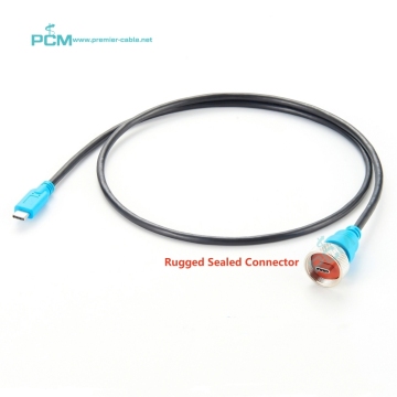 IP67/IP68 Rugged USB 3.1 Type C Cable for Industrial, Marine, and Aviation Use