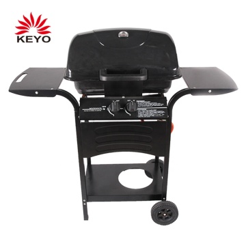 2023 Hot Selling Black 2 Burners Outdoor Lpg Butane Table Gas BBQ Grills