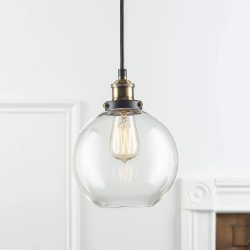 Mid-Century Modern Industrial Retro Glass Pendant Light