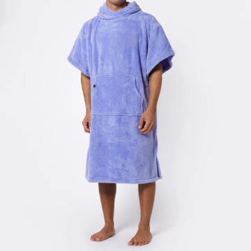 Absorbent Coral Fleece Hooded Changing Poncho Towel