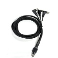 Cablaggio intrecciato con connettore a gomito M12 multi ramo