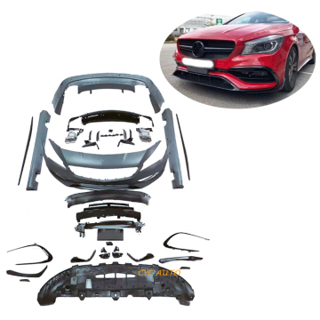 Cla45 Kit per paraurti completo per Mercedes-Benz W117 Facelift (2013-2019)-Scala laterale Grila Bodykit