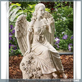 Modern garden fairy marble stone sculpture