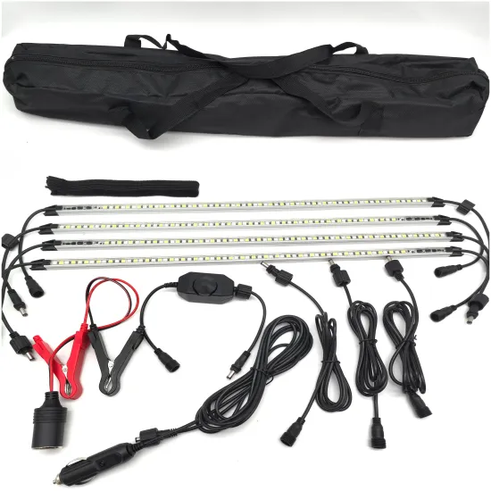 Outdoor 4x 12V LED White & Orange Camping Strip Light Kit for RVs and Campers