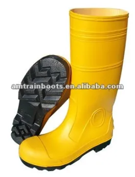 PVC with steel toe/sole safety boots