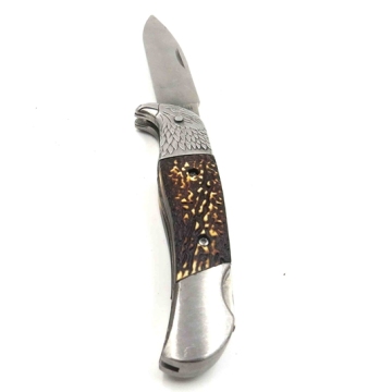 folding door stainless steel pocket knife eagle bone handle