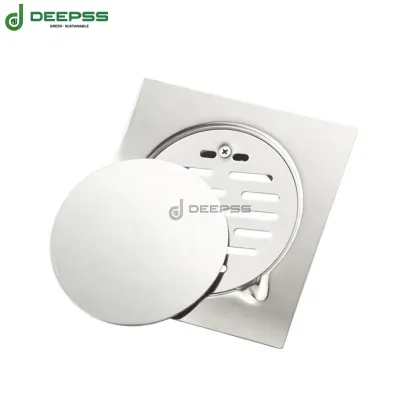 DEEPSS 150x150 mm Stainless Steel Square Floor Drain for Bathroom Showers