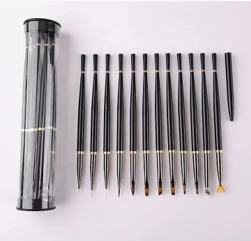 12PCS Hot Sale Baking Decoration Brush Set - UV Gel Nylon Cookie Brushes for Painting and Baking