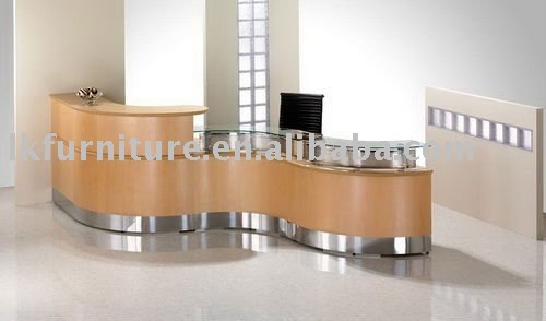 Top Quality Receiption Desk With Glass Top