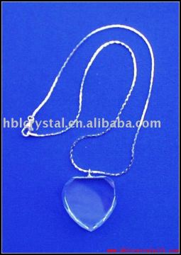 heart shape blank crystal pendant for laser engrave