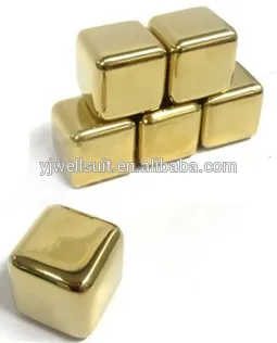 gold ice cube / Whiskey stone / Ice rocks for wine whiskey