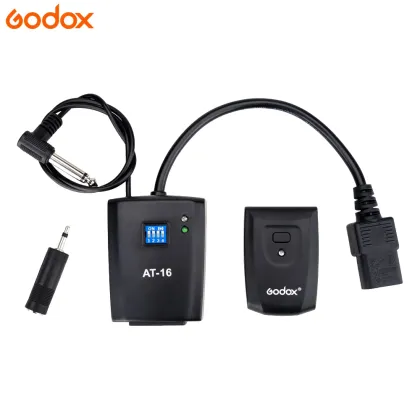 Godox AT-16 3.5mm Wireless Flash Trigger Receiver for Canon Fujifilm DSLR Cameras - Sync Speed