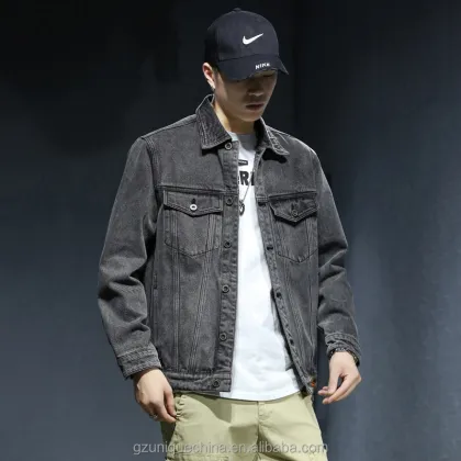 2024 Loose Plus Size Denim Jacket with Joker Casual Style for Men