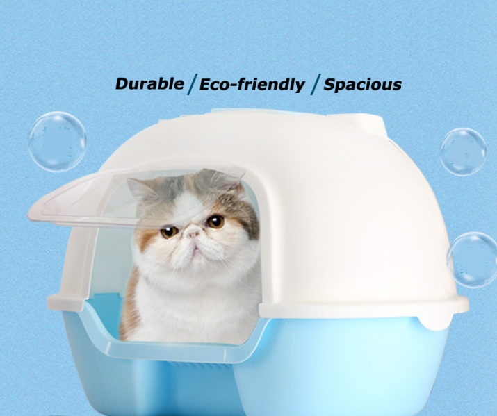 Cat litter box toilet with lid