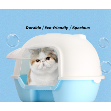 Cat litter box toilet with lid