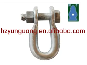 electric power fitting pole line hardware accessories connect cable rigging European type screw U shaped shackle