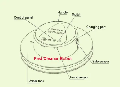 Floor Scrubbing Robot/Mini Robot Mop Cleaner with 247ML Water tank