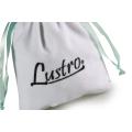 White mini velvet bag with satin string