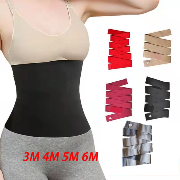 맞춤형 로고 바디 수트 매끄러운 붕대 랩 랩 웨이웨어 바디 셰이퍼 허리 트레이너
