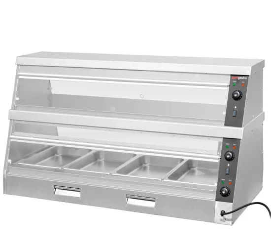 220V 50Hz Cake Warming Display Cabinet Showcase with Light Box