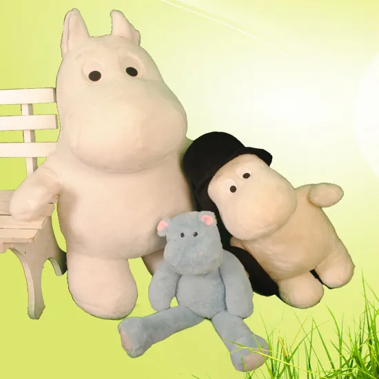 super soft short plush hippo plush toy