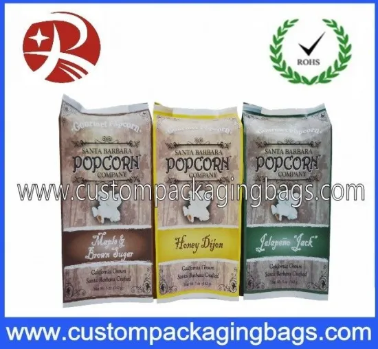 Printing Biodegradable Plastic Food Packaging Bags / Colour Popcorn Bags