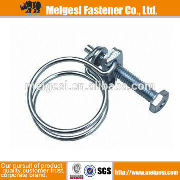 Double-wire Hose Clamp, Easy to be Fixed, 1.5/1.8/2.2/2.5mm Wire Diameter, China manufacturer high quality good price cheaper