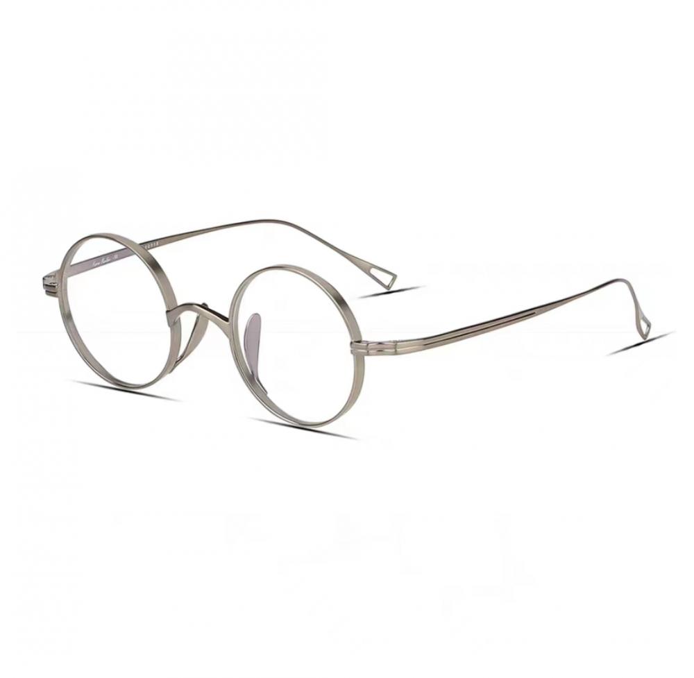 Round Frame Titanium Designer Glasses Womens Mens