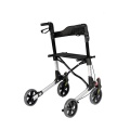 Double Folding Aluminum Upright Walking Rollator for Senior