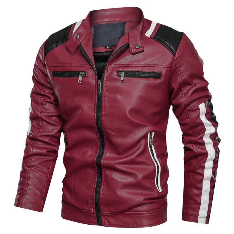 Veste de motard en cuir PU pour homme sur mesure de haute qualité