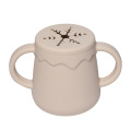 Taza de refrigerio de silicona con forma de copo de nieve, esencial para alimentación de niños pequeños