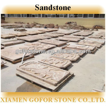 Sale yellow sandstone relief sculpture, Sandstone relief