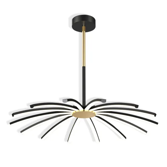Black Nordic Minimalist LED Chandelier with Tree Branch Design: Perfect for Living Room, Kitchen, and Bedroom Décor