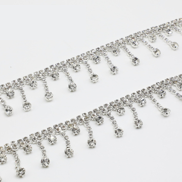 Wholesale Fancy Tassel Rhinestone Trim Chain Crystal DIY Dress Decorations