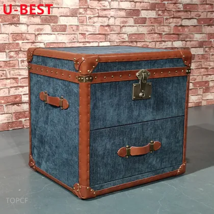 U-BEST American Vintage Leather Storage Box