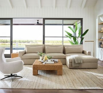 American Modern U-shaped Waterproof Fabric Sofa