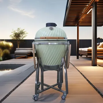 Factory Direct Auplex 20-Inch Outdoor Charcoal Kamado BBQ Smoker Grill