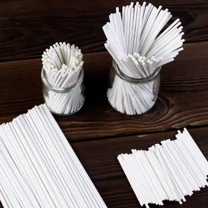 Eco-Friendly Food Grade Paper Lollipop Sticks for Cake Pops and Marshmallows