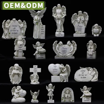 Custom OEM & ODM Factory Praying Angel Resin Figurines and Garden Statues