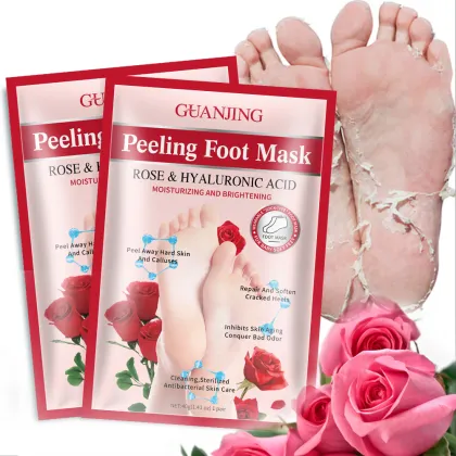 Organic Exfoliating Foot Mask - Rose Nourishing Whitening Foot Mask