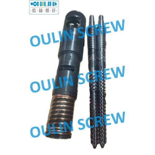 Sj55/110 Twin Conical Screw Barrel for PVC Sheet, Pipe, Profiles Extruder