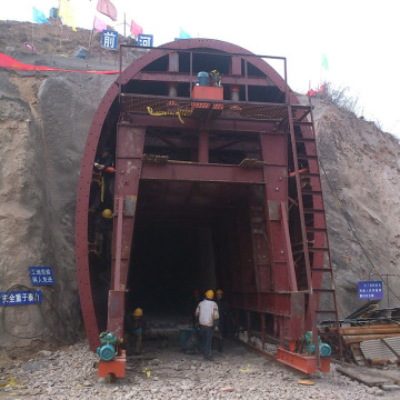 Trole de revestimento de túnel hidráulico para linha dupla