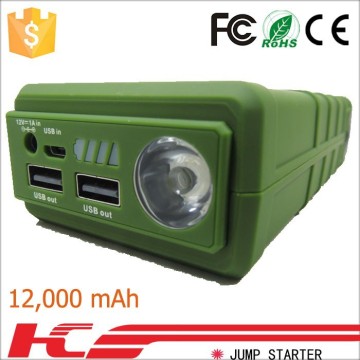 Wholesale low price OEM orde pocket power bank multifunctional Universal Li-po 12000mAh gasoline car jump starter