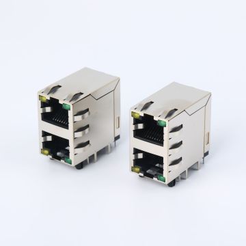 LED'li 2x1 RJ45 konnektör